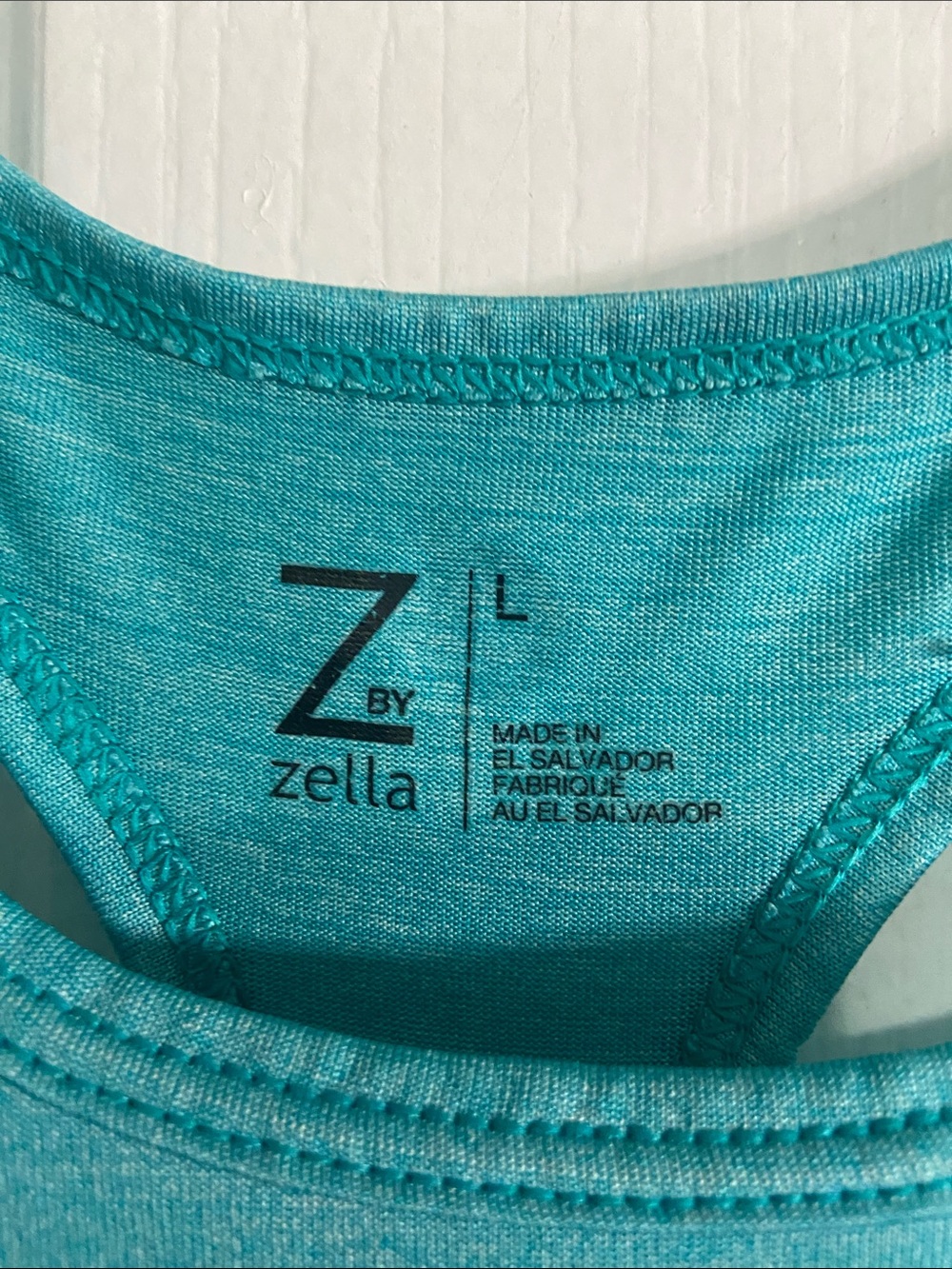 Zella Turquoise Racerback Workout Tank - Picture 2 of 3